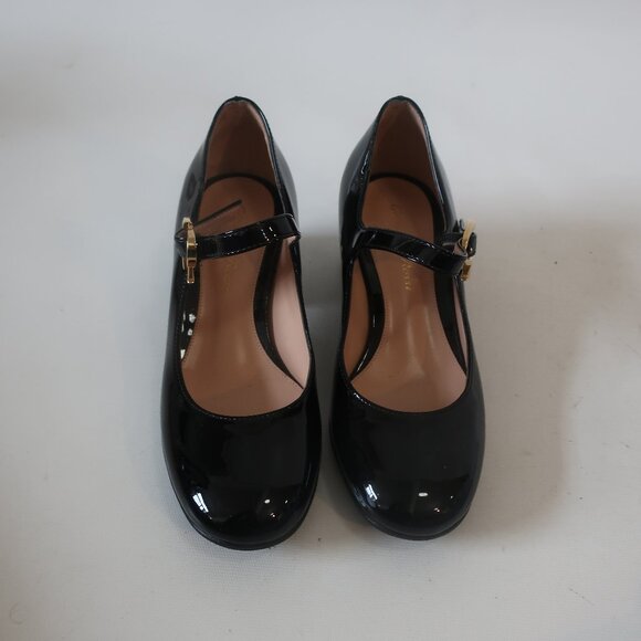 Gianvito Rossi Shoes - Womens Gianvito Rossi Black Patent Leather Mary Jane Pumps EU34 /US 4